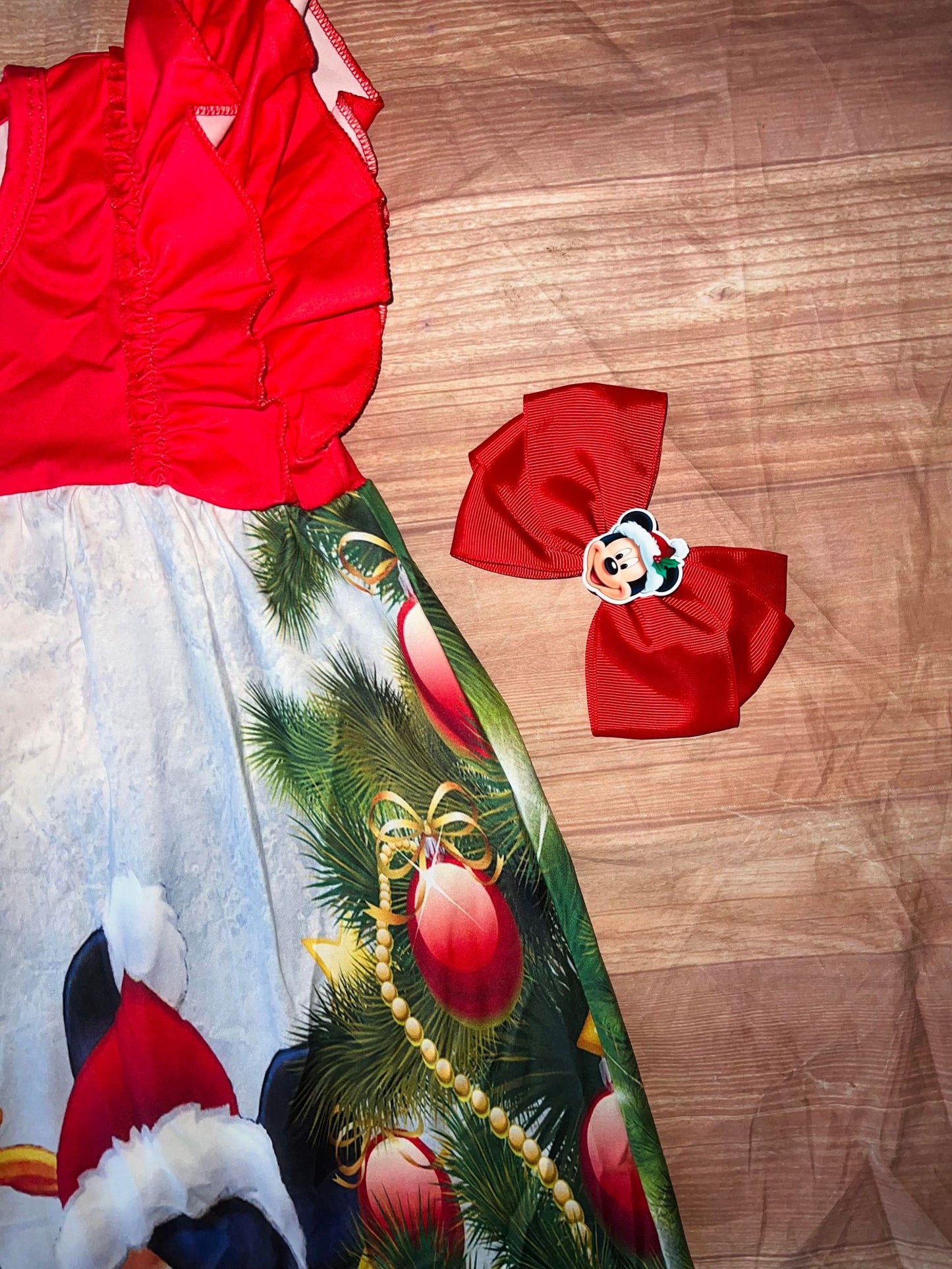 Disney Christmas Dress and bow