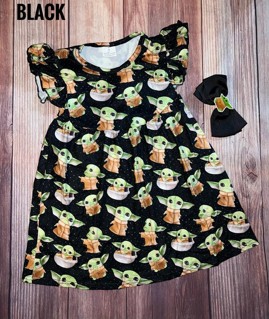 Yoda Black dress and bow