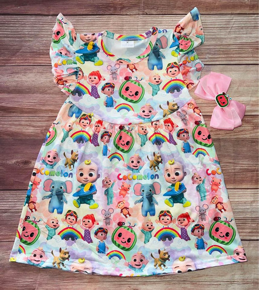 Cocomelon Dress and Bow