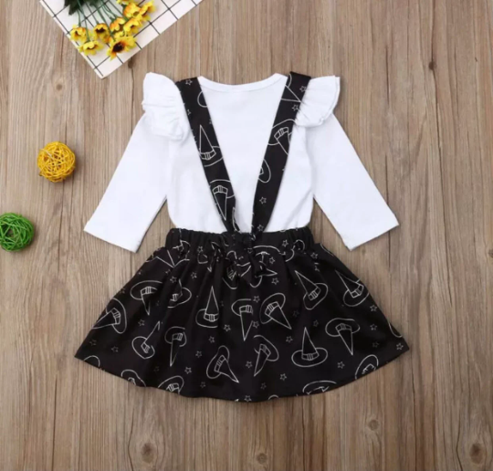 Baby Suspender Skirt Outfit Hocus Pocus