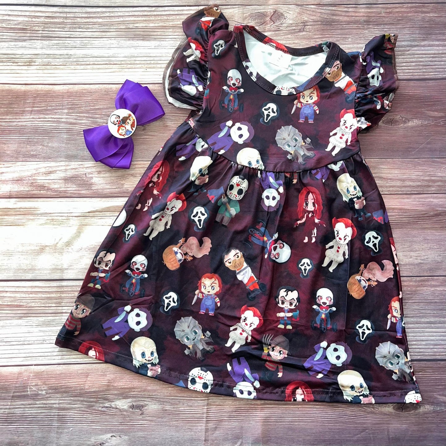 Scary Horror Movie Dress and Bow