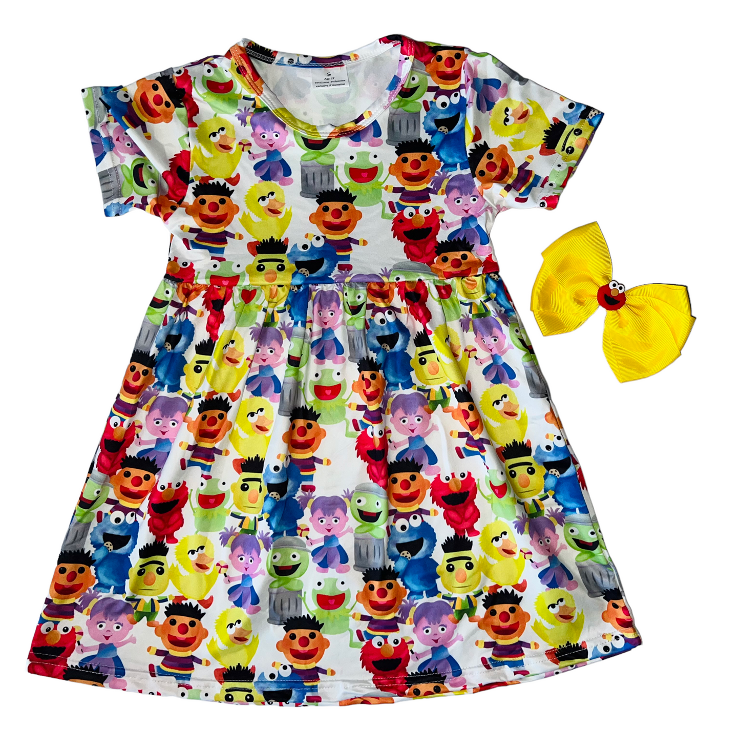 Elmo and Friends Dress and Bow