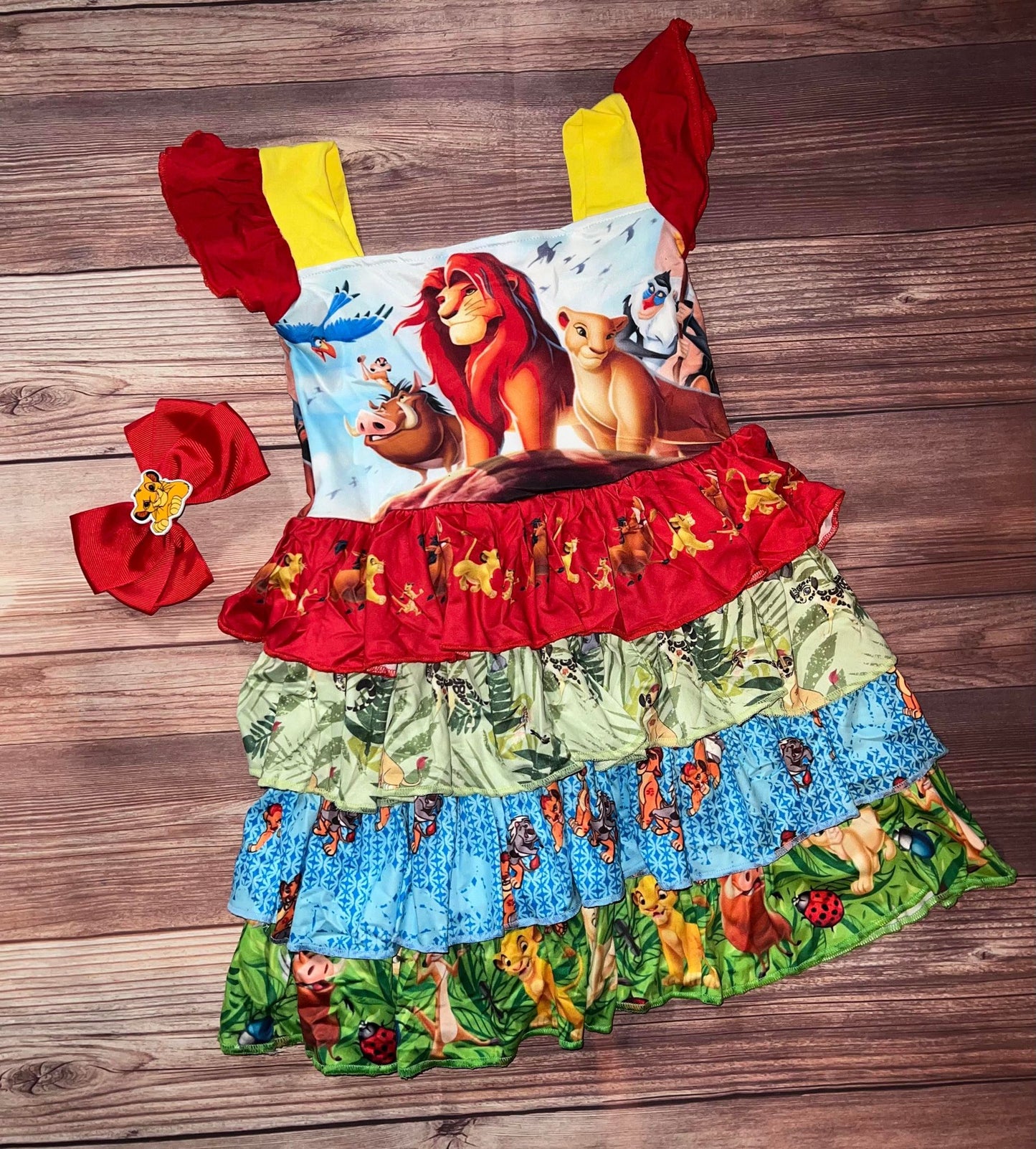 Lion King Dress and Bow