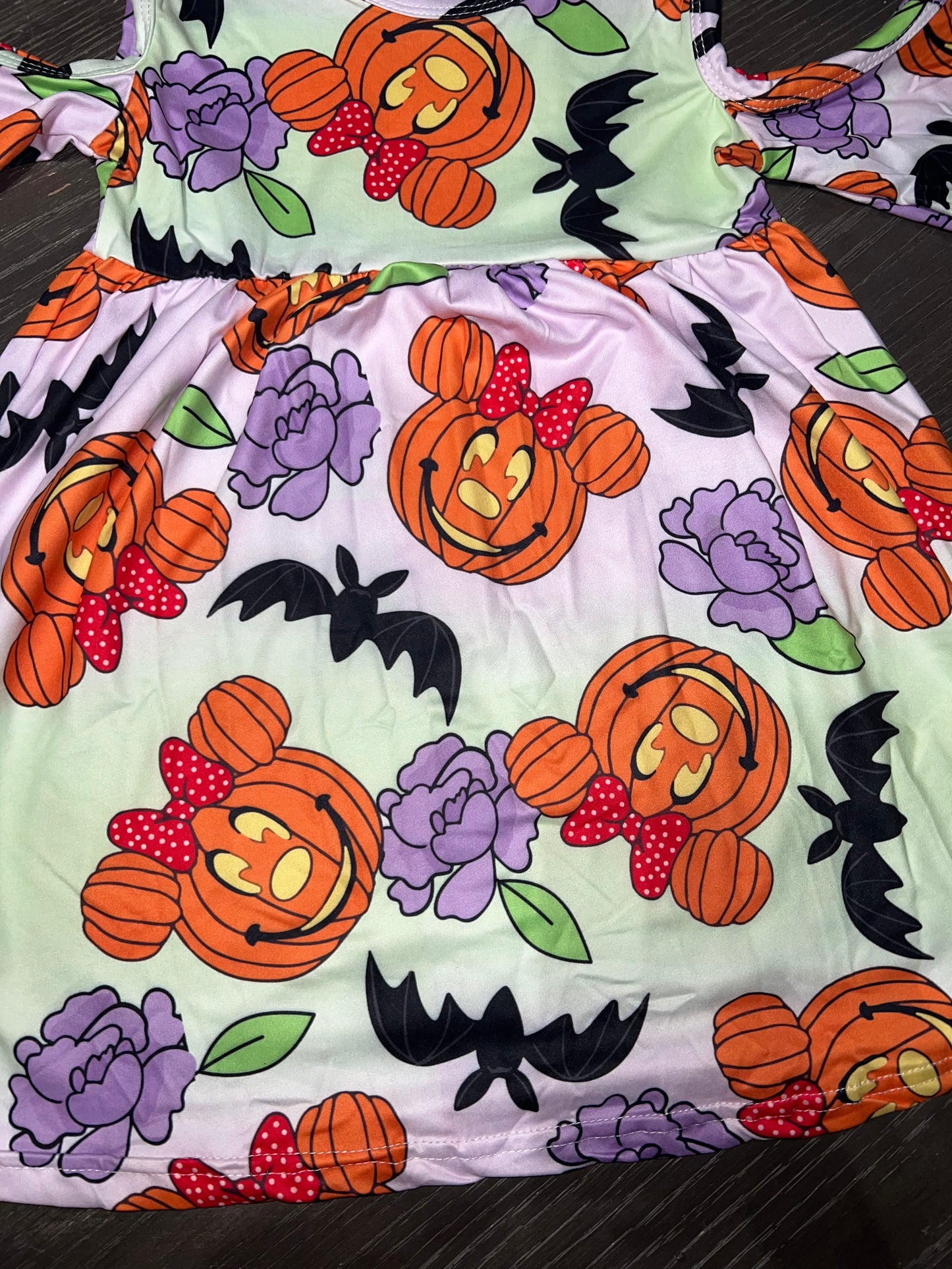 Minnie Pumpkin Halloween Dress and Bow