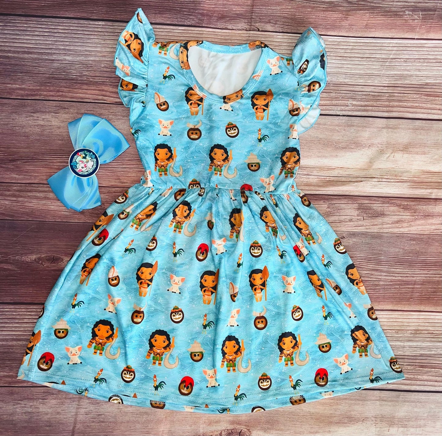 Moana Blue Dress and Bow