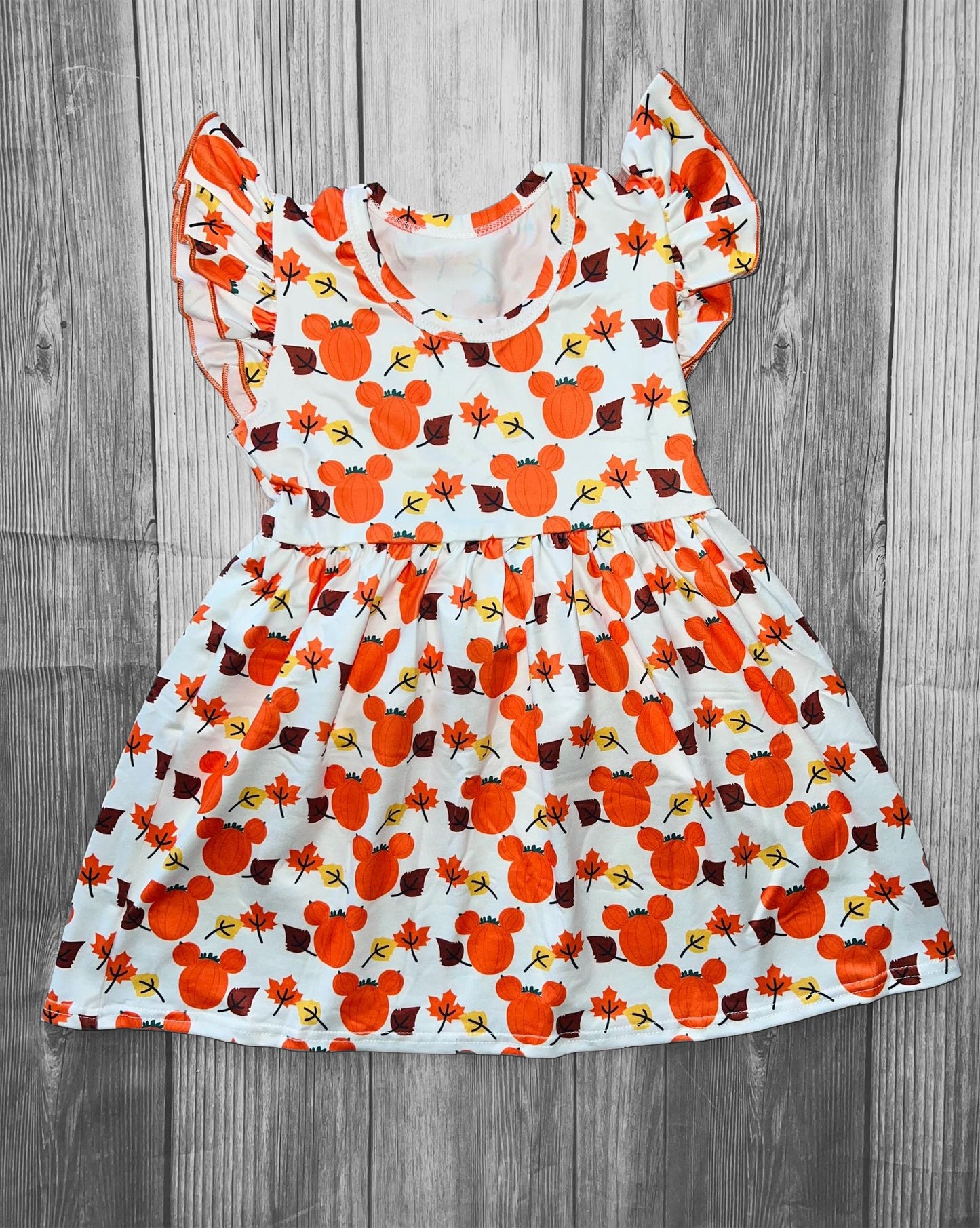 Mouse Pumpkin Fall Dress Halloween Thanksgiving